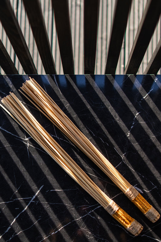 Kārklu masāžas slotiņas ar dzintaru, 50 cm