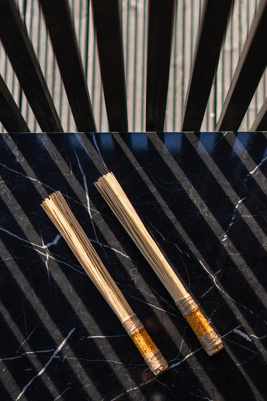 Kārklu masāžas slotiņas ar dzintaru, 30 cm